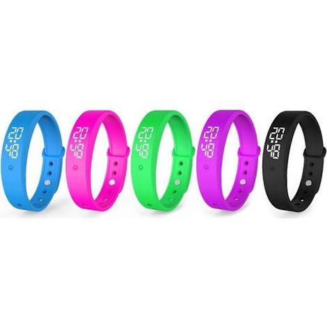 Réveil vibrant, alarme vibrante avec compte à rebours, réveil vibrant étanche, réveil personnel rose (1/4)