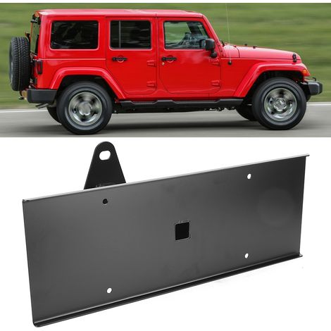 Support de plaque d'immatriculation pour roue de secours arrière de voiture, compatible avec Jeep Wrangler JK 2007-2017 (1/5)
