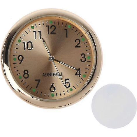 Universelle Autouhr zum Aufkleben, elektronische Uhr, nachleuchtende Armaturenbrettdekoration für SUVs-Gold