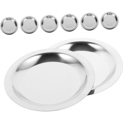 Dessous De Verre pour Bouteille De Vin en Acier Inoxydable 8 Pièces Coussin De Tasse De Thé Antidérapant Accessoire Vin pour Salon Café Hôtel Protection De Table
