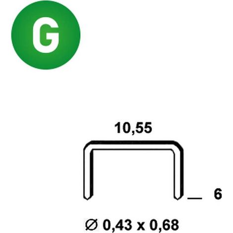 6 700 Agrafes Galvanisées Vz-06 - 10.55x6x0.43x0.68 mm - D-Work