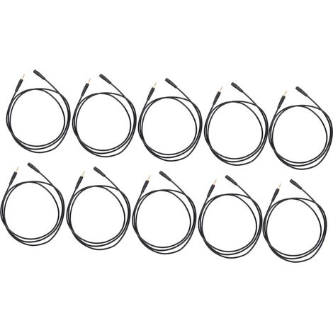 Lot de 10 Câbles de Test Banane PVC Laiton, Fils de Mesure Électrique pour Automobile, 2mm Noir (1/5)