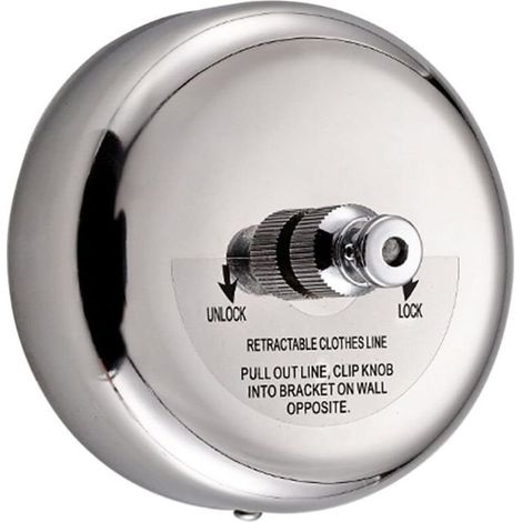 Étendoir à linge rond rétractable en acier inoxydable 304 Ulisem avec câble en acier de 2,7 m pour salle de bain, jardin, balcon et plus encore (1/4)
