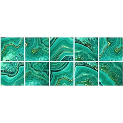 Autocollants décoratifs en marbre pour carrelage de salle de bain et de cuisine, adhésifs imperméables DS (1/4)