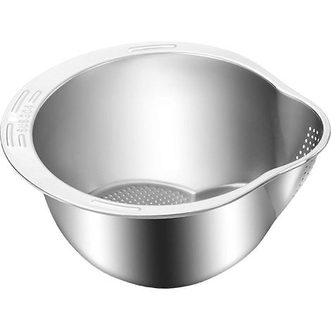 Reissieb-Reinigungskorb, Mehrzweck, effizient, praktisch, Nudelsieb, Reinigungsgerät für Obst, Küchenhelfer, Reis, Bohnen-Silver (1/5)