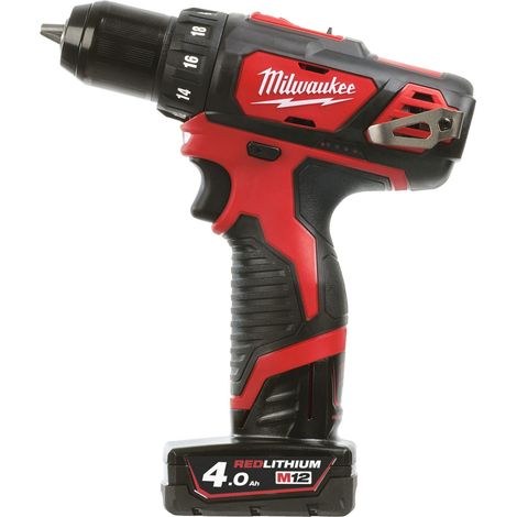 MILWAUKEE- Perceuse Visseuse 12V 2 Vitesses 4Ah Red Lithium M12 BDD-402C - 4933441925