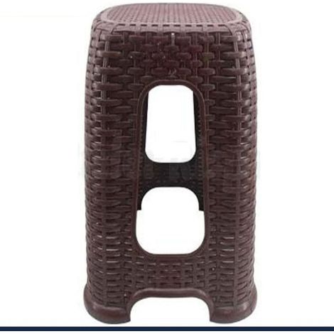 TrAdE Shop Traesio - Sedia Sgabello In Plastica Interni Esterni Multiuso Casa 30x30x45cm Rattan - (1/2)