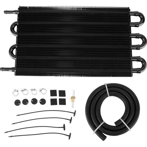 Kit de Refroidissement d'huile Moteur de Transmission à 6 rangées de Voiture, radiateur de Refroidissement Universel à Distance en Aluminium pour Automobile (1/5)