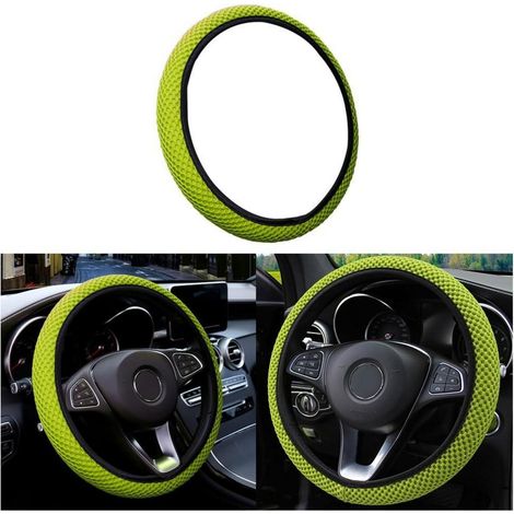 Housse de volant universelle 37-38 cm, microfibre respirante, antidérapante, vert (1/5)