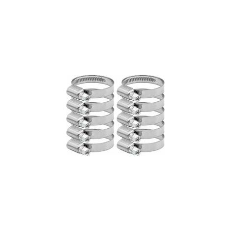 Collier de Serrage Tuyau Rglable 27-51mm Gamme en Acier Inoxydable 304 Assortiment Tuyau Pinces Clips pour Famille Tuyau D\'eau, Home Gaz, Tube D\'automobiles, Robinet 10 Pices (12mm) (1/4)