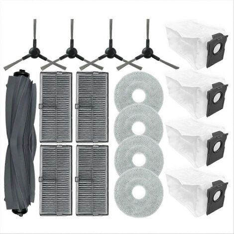 Pièces détachées pour aspirateurs L30s Ultra et L10s Ultra Gen 2 : rouleau principal, brosse latérale, filtre HEPA, lingette de nettoyage et sac à poussière