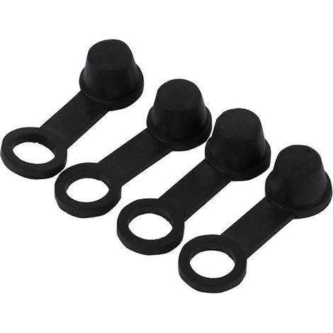 4x Schwarze Gummi-Entlüftungsnippel-Fettkappen-Staubschutzkappen 8mm Motorrad