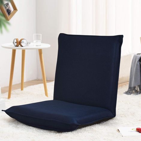Costway – Chaise de sol pliable inclinable 6 positions – Revêtement tissu respirant – Cadre métallique léger – Dimensions 44 x 54,5 x 53,5 cm (1/5)