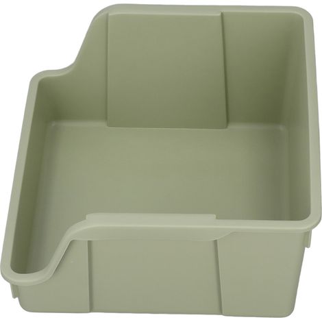 Range livres de bureau vert, organisateur à ouverture large en U, grande capacité, avec poignée en PP, étagère de rangement pour documents et fournitures (1/5)