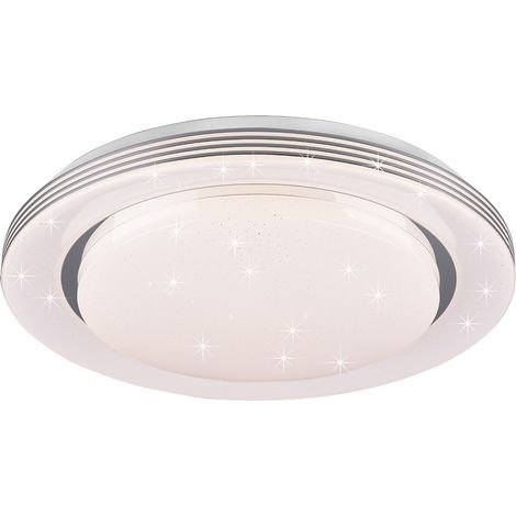 ATRIA PLAFONIERA LED 22,5W 3700lm, 3000 - 6000K CON TELECOMANDO MULTIFUNZIONE CON DIFFUSORE EFFETTO CIELO STELLATO D.58CM DIMMERABILE (1/5)