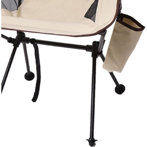 Klappbarer Campingstuhl, ultraleicht, tragbar, mit atmungsaktivem Aluminiumlegierungsrahmen, Angelstuhl, beige. (1/5)