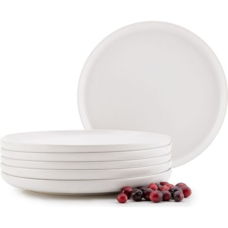KONSIMO Teller-Set VICTO 6-tlg. Weiß Keramik 27cm