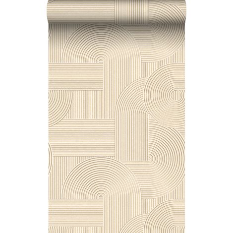 papier peint graphique 3D sable beige  - Origin Wallcoverings (1/5)