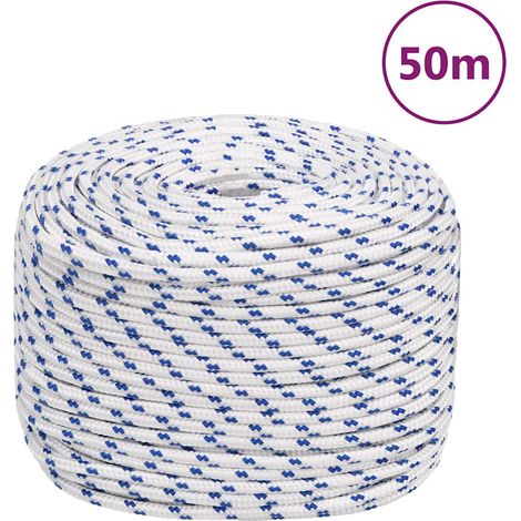 Corde de bateau - Nautisme et amarrage - Polypropylène - Blanc (5000x0.6x0.6cm), 0.92kg - PANGIVO (1/5)