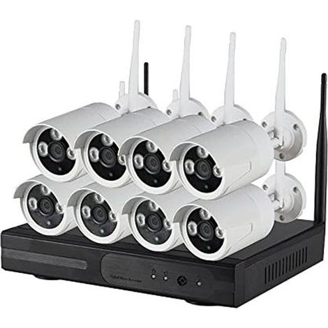 TrAdE Shop Traesio - Kit Videosorveglianza Ip Wireless Nvr 8 Canali 8 Telecamere Ip Full Hd Wifi - (1/5)