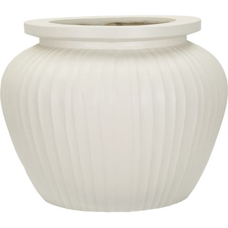 Cache-Pot en Céramique "Chil" 48cm Crème (1/5)