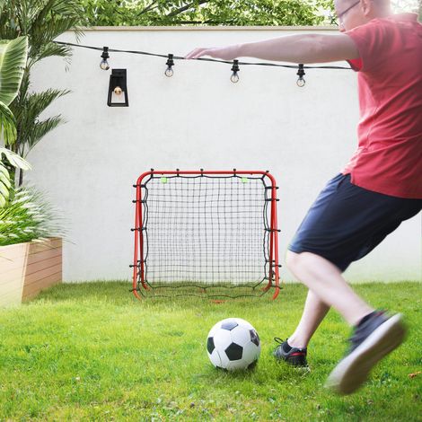 Verstellbarer Fußball-Rebounder 5 Stufen 100 x 95 x 90 cm, Stahl rot OKMYHOME (1/5)