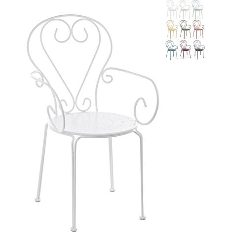 Sedia con braccioli Bizzotto Etienne bianco