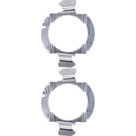 Lot de 2 supports d'ampoules de phares en acier inoxydable, robustes, stables et faciles à installer. Base pour ampoule de phare LED.