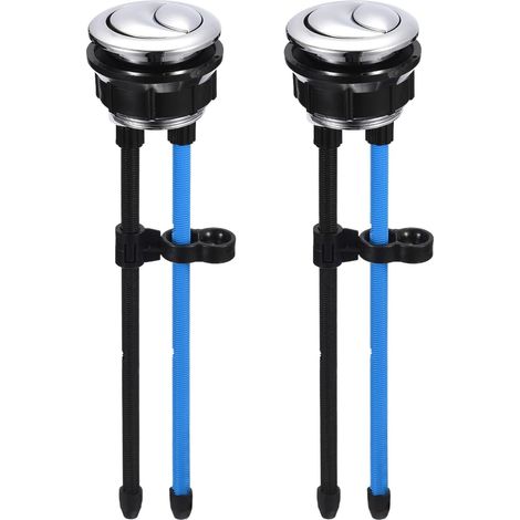 Lot de 2 interrupteurs réservoir toilette, filetage 38 mm (1,5"), double pression, réglable, pour (1/5)