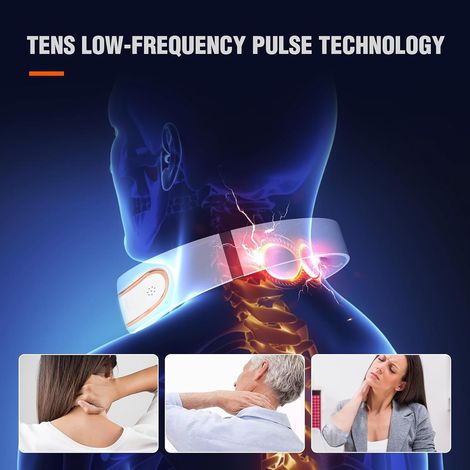 3 Niveau Chauffage à Température Constante Massage Cou Portable 4 Modes De Massage Par Impulsions 15 Niveaux D'Intensité Pour La Nuque Et Les épaules
