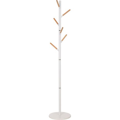 Perchero de metal y madera 175h cm