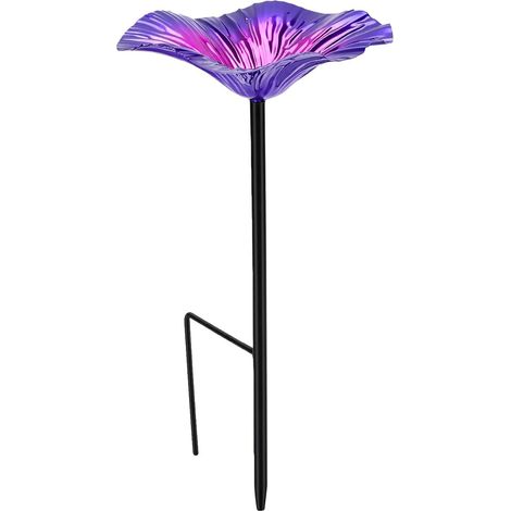 Outdoor Metal Bird Bath with Ground Stake (1/5)