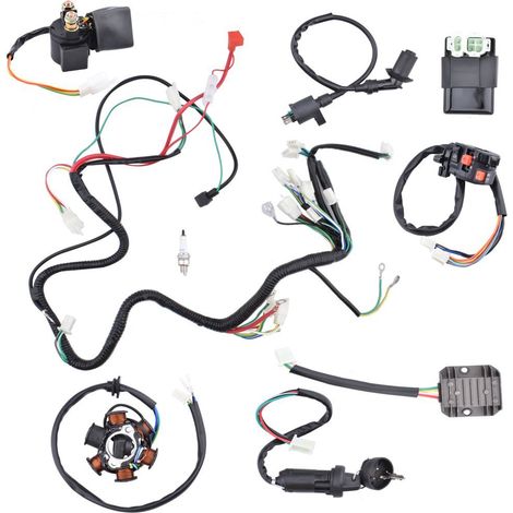 ATV off-road motorcycle GY6 coil assembly kit 125-150CC ATV complete vehicle wiring harness assembly accessories (1/5)
