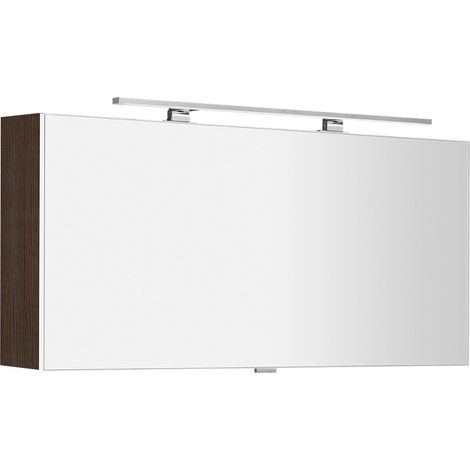 Armoire à miroir CLOE avec. Lumière LED, 120x50x18cm, Pin Rustique (1/3)