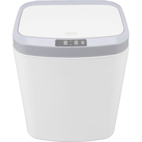 Poubelle Automatique 16L Électrique Intelligente avec Détection pour Cuisine, Salon, Salle de Bain - Blanc