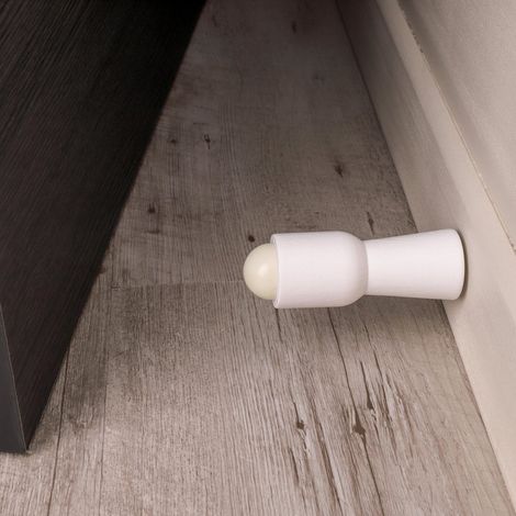 Set di 2 fermaporta ALPERTEC in legno bianco con fissaggio a vite. ALPERTEC (1/5)