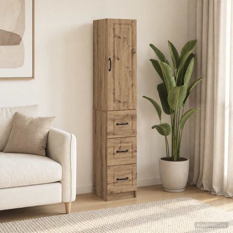 vidaXL Schrankset 2 Stk. 33 x 34,5 x 87 cm Holzwerkstoff Artisan-Eiche (1/5)