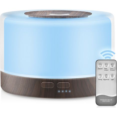 Humidificateur d'air 500ml avec diffusion d'aromathérapie - Ultrasonique, lumière LED, pour relaxation et bien-être (1/5)