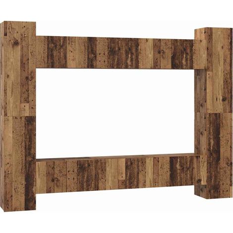Conjunto de mueble de TV 10 pcs Madera vieja 30.5 x 30 x 90 cm vidaXL (1/5)