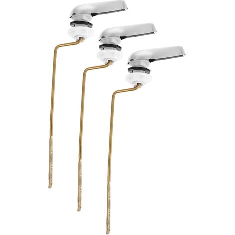 3 Piece Spare Resistant Bathroom Silver Toilet Hotel Lever Mount Piece