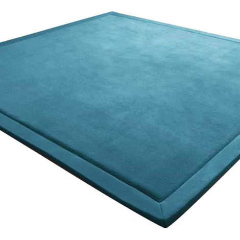 Alfombra de juegos gruesa de terciopelo coral para niños, alfombra de juegos suave estilo tatami, antideslizante y de gran tamaño. (1/5)