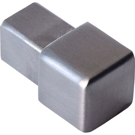 Dalsys Embout pour rail à carrelage profil carré en acier inoxydable, profil à carrelage - Brossé 10mm, 1 pièce