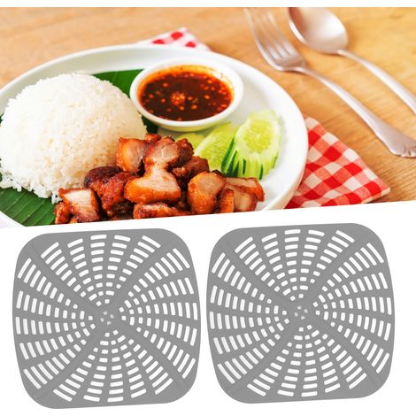 Markenloses Friteusenzubehör – Wiederverwendbare Silikonmatte für Fritteuse AG301 – 2 graue Stück (1/5)