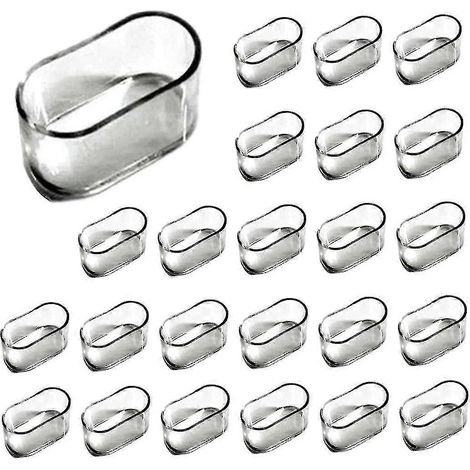 Lot de 30 protège-pieds de chaises, embouts ovales en silicone pour meubles, tables et sols, contre les rayures (1/3)