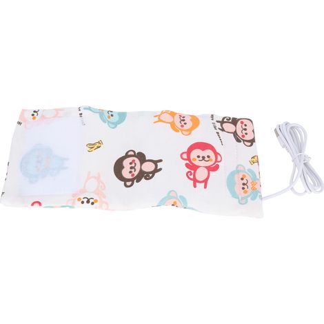Chauffe-biberon portable USB avec sac de rangement isotherme et chauffant, motif singe (1/5)