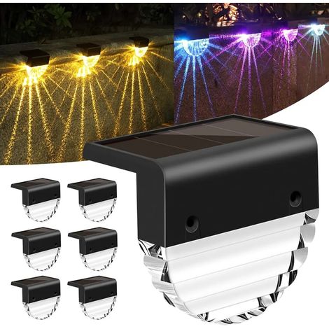 Sechs LED-Solarleuchten, geeignet für Gärten, Terrassen, Patios und Gehwege.