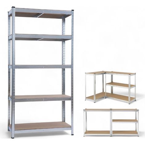 SCAFFALE IN KIT 5 PIANI BRIXO H.180 SILVER 150 (1/5)