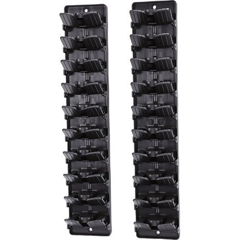 2 pièces rangement casquettes mural noir ABS économie d'espace solide support mural pour 40 casquettes baseball (1/5)