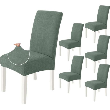 Housse De Chaise 4 Pièces, Housse Chaise Salle À Manger Élastique, Vert Clair (1/5)