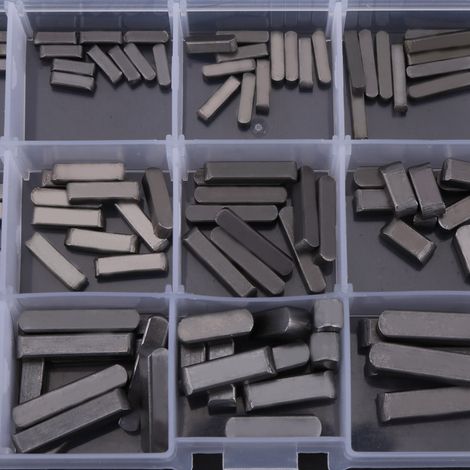 Jeu de 140 clavettes rondes à ressort pour arbres de transmission parallèles, 8 mm, 10 mm, 12 mm, 16 mm, 20 mm, 25 mm, 30 mm (1/5)